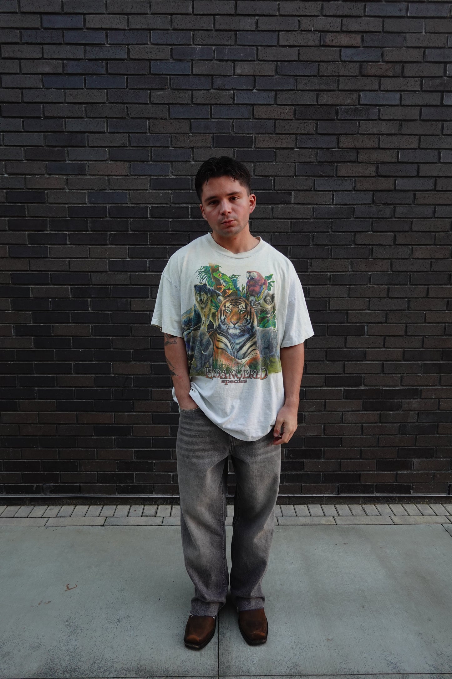 1990s Vintage Habitat Endangered Species T-shirt